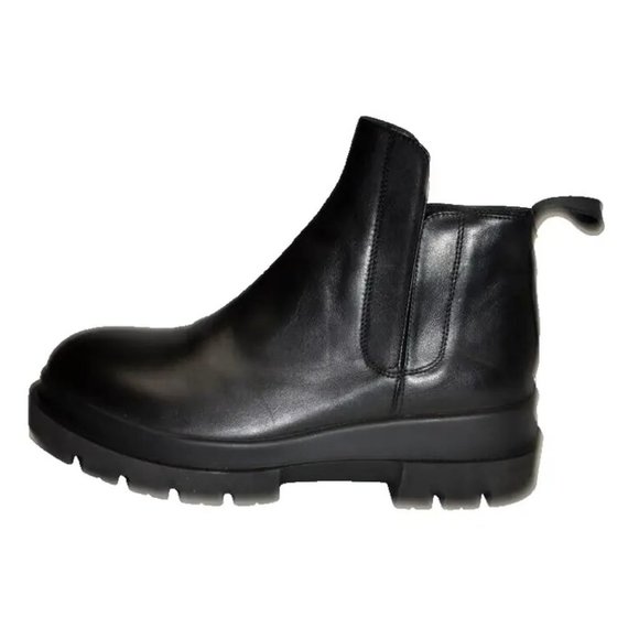 New! LA CANADIENNE Kash Waterproof Platform Bootie Black 39 8.5 US DD374 Italy - Picture 6 of 8